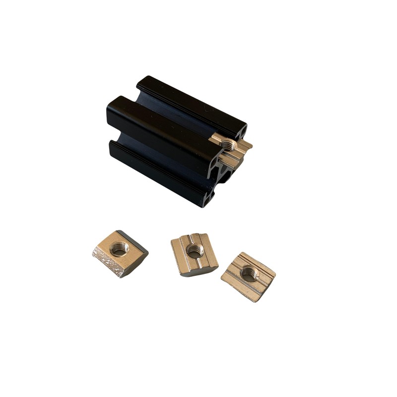 NELI Set of 50 slot nuts slot 8, M6 thread,