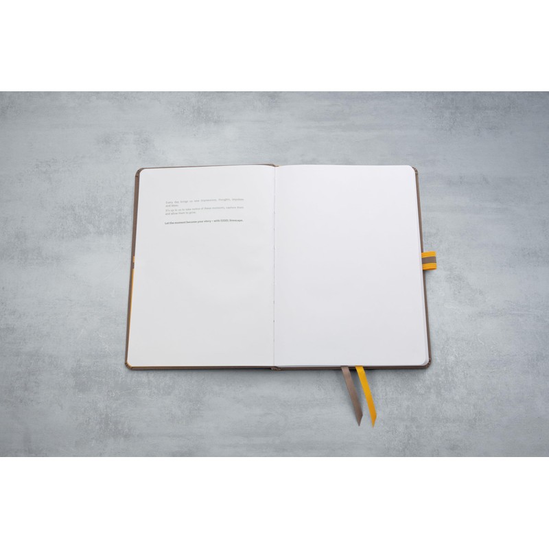 SIGEL LS102 Linescape Notebook Squared Approx. A5 Brown Yellow Hard