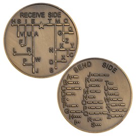 Morse Code Commemorative Coin - Unique Collector's Coin with Engraved Morse Code Message, Perfect for History Buffs, Cryptography Enthusiasts, and Gift Giving