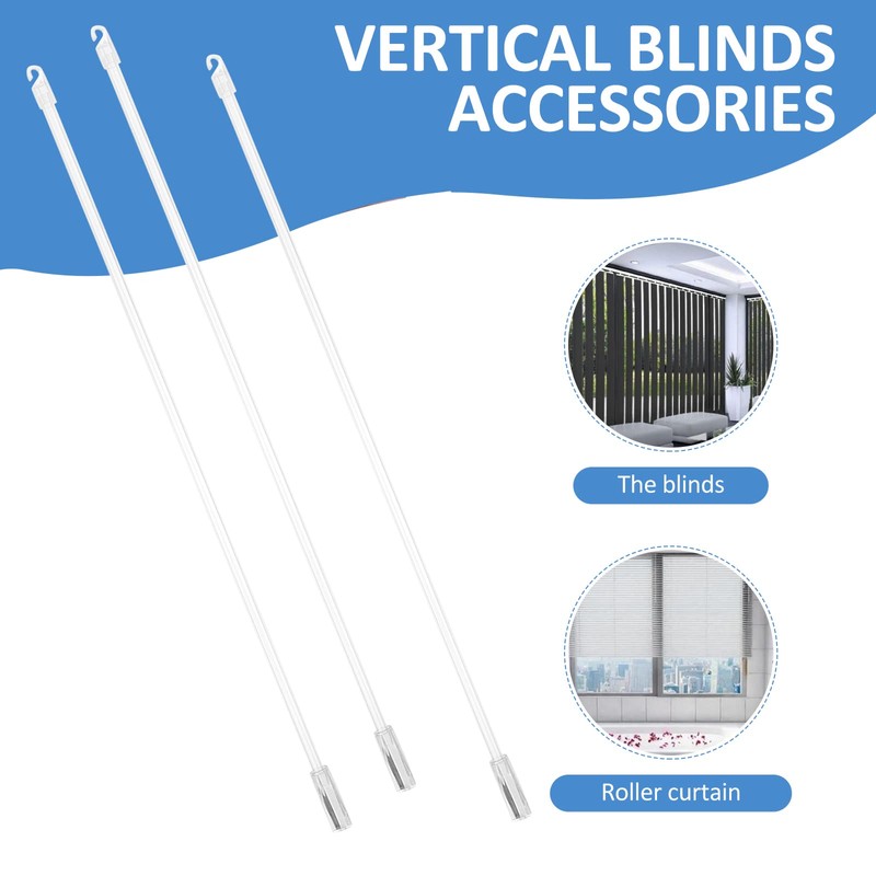 Angoily 8pcs Vertical Blind Wand Plastic Blind Opener Long Window