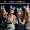 12 Tiaras Diademas Luz Neon Tocado Luminosa Orejas Fiestas