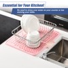 KitchenRaku Dish Drying Mat (Pale Pink, 40 x 33 cm)