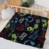 uimchwp Gaming Blanket for Boys/Men, Black Gamer Blanket, Men/Teen Boys/Women/Girls