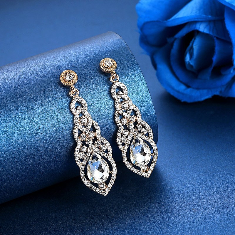 mecresh Classic Teardrop Wedding Dangle Earrings