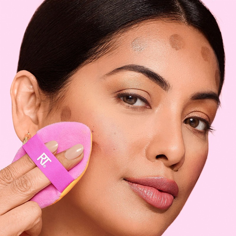 Real Techniques Miracle 2-In-1 Powder Puff, Dual-Sided Makeup Blending Puff,