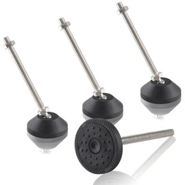 Jiozermi 4 Pcs Adjustable Leveling Feet, Swivel Furniture Levelers Legs, Table Leg Extenders Glide for Chairs Workbench Cabinets Shelving Rack, 1.9" Dia Base, M8 Thread Size, 3.75" Thread Length