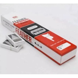 Feather Hi-Stainless Double Edge Shaving Razor Blades - Pack of 100