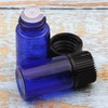 50Pcs 3ml Blue Essential Oil Bottle, Mini Glass Sample Bottles