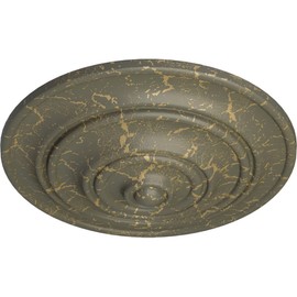 13 1/4"OD x 1/2"P Classic Ceiling Medallion (Fits Canopies up to 4 1/8"), Hand-Painted Witch Hazel Crackle