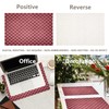 BaoNews Red Pink Checkered Placemats,Rows of Dark Red and Light