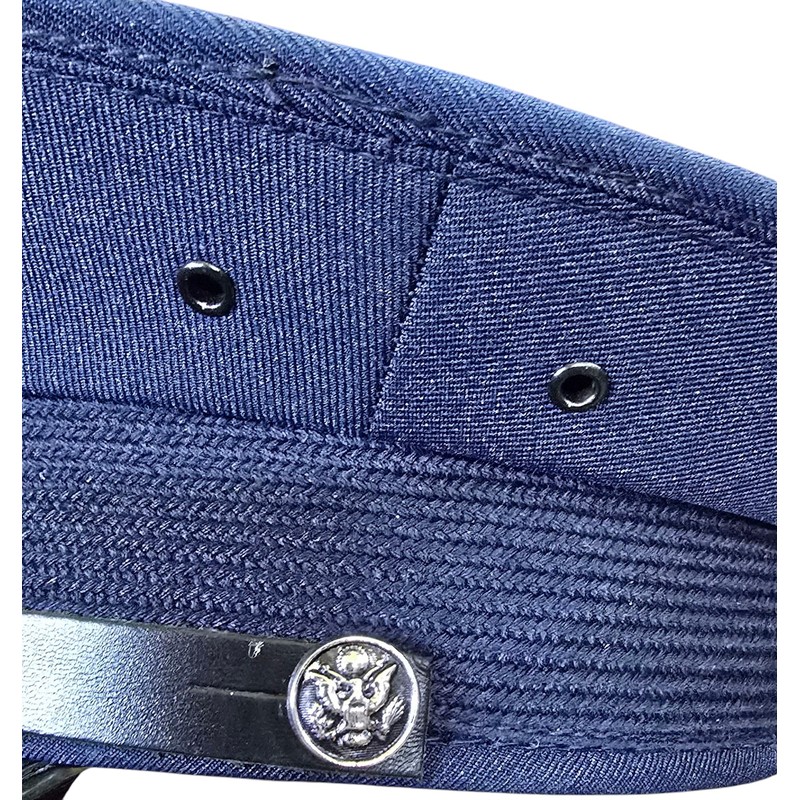 USA Airforce General Blue Cotton Officer hat Silver Hand Embroidered