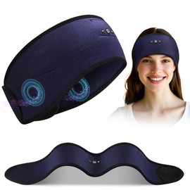 ASIILOVI Sleeping Headphones Headband with Adjustable Hook and Loop, Bluetooth Headband Headphones for Sleeping Workout Running Yoga Gift - Unisex Purple