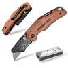 WORKPRO Folding Utility Knife with Stainless Steel Head, Quick-change Blade
