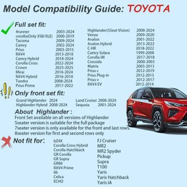 DISUTOGO Seat Covers Fit for Toyota 4Runner Corolla Camry Prius RAV4 Avalon Venza Highlander 5 Seat Covers Leather Waterproof Universal for Most Cars Sedans Trucks SUVs (Full Set, Red Line)