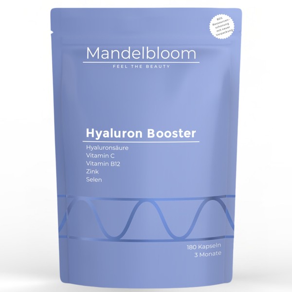 Mandelbloom MANDELBLOOM Hyaluron-Booster ? Hyalurons?ure Kapseln ? mit Vitamtin C,