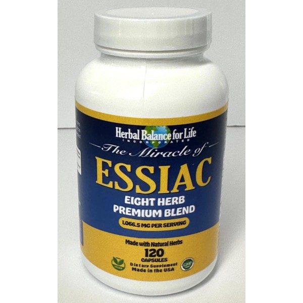 Essiac Tea Capsules 8 Herb Premium Blend 120 Capsules