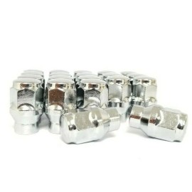 DF Auto 32PC CHROME 14x1.5 ET STYLE LUG NUT 1.4'' TALL BULGE ACORN FIT FORD CHEVY GMC