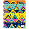 Scribe, Incolors®, Cuaderno Profesional, Pasta Semi Rígida, Espiral Doble, Raya,