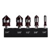 5 Pcs Countersink Drill Bits Set,High Carbon Chromium Steel Counter