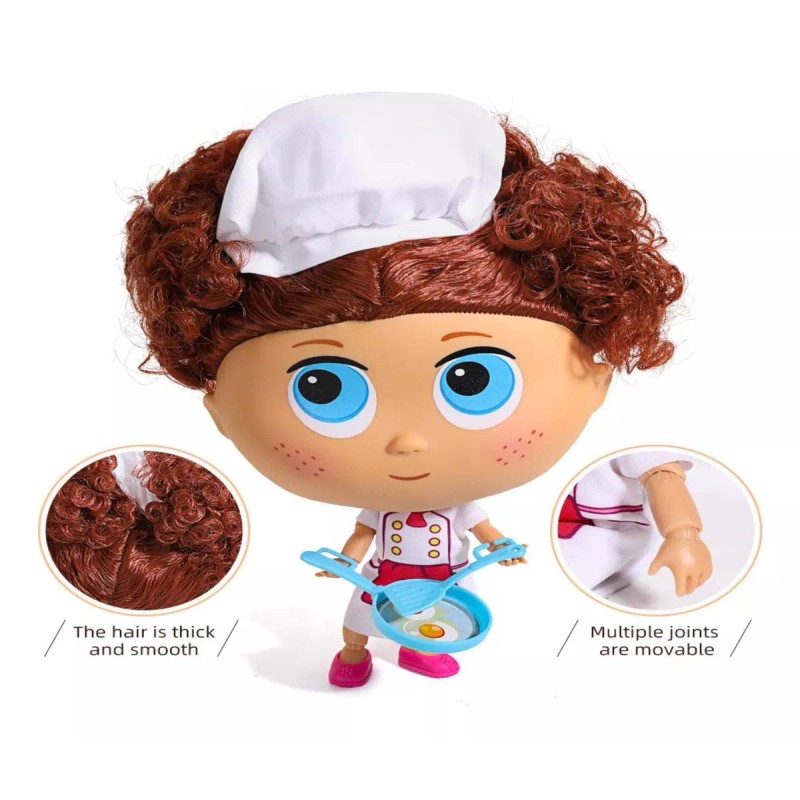Kaibibi baby Muñeca Kaibibi Baby Chef Color Azul Articulada