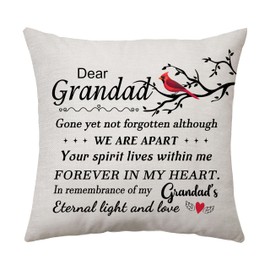 Aconesong Grandad Memorial Gifts Sympathy Gift Bereavement Cushion Cover Gift for Who Loss of Grandpa Grandfather In Memory of Grandpa Passed Away Decorative Pillow Cover 45 x 45 cm (Grandad)