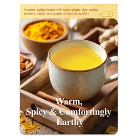 LOOMICA Turmeric Ginger Cinnamon Tea, Naturally Caffeine-Free, Warm & Spicy Herbal Blend, Rich & Aromatic, Perfect for Cozy Mornings & Relaxing Evenings, 20 Counts, (Pack of 2)