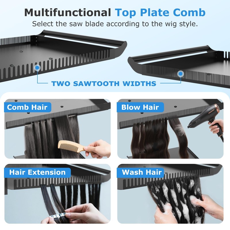 Hairstylist Tray on Wheels, Rolling Salon Tray with Holder and