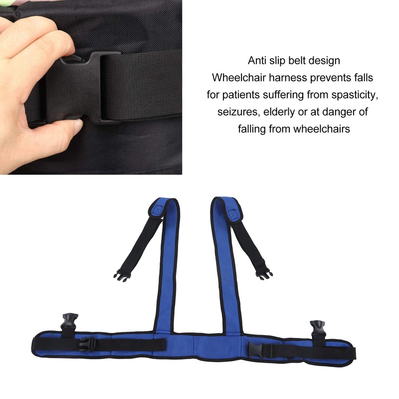 Wheelchair Seat Belt Mesh Breathable Adjustable Wheelchair Restraints Strap for