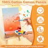 24 PCS Acrylic Paint Set, 2Pack Art Canvas with Easel