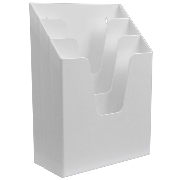 Acrimet Vertical Triple File Folder Organizer (White Color)