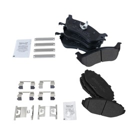 TRQ Front & Rear Brake Pads Semi-Metallic Compatible with 1998-2002 Ford Crown Victoria Lincoln Town Car Mercury Grand Marquis