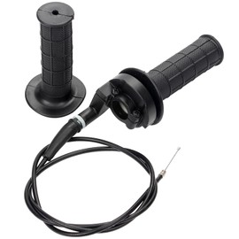 ANBOO Throttle Grip Cable Set, Motorcycle Grip Handlebar Grips, Motorcycle Handlebar Grips, Throttle Grip with Cable + Gas Clamp for 50cc 90cc 110cc 125cc 140cc 150cc 200cc 250cc Pitbike Dirt Bike