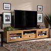 Baxton Studio Beasley TV Stands, Oak Brown/Black