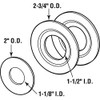 Prime-Line U 9529 Brass Plated Bore Adaptor Ring Set (1