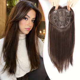 Long Wavy 18inch Hair Topper Big Base Cover Thinning Clip in Hair Toppers for Women Fiber Wiglets with Fringe