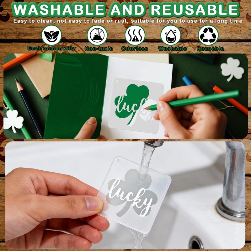 72 PCS 3x3 Inch St. Patrick's Day Stencils for Painting