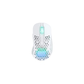 XTRFY M4 Wireless, Wireless Ultra-Light Gaming Mouse, Optimised for E-Sports, 2.4 GHz, RF RGB Lighting, Adaptable Ergonomic Right-Handed Mouse, Rechargeable, White