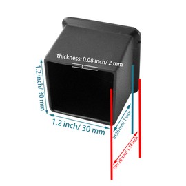 bociloy 8Pcs 30mm/1.2" Square Chair Leg Caps, Flexible PVC Chair Leg Tips Cover, Furniture Foot Protectors, Non-Slip Table Chair Leg End Cap, Black