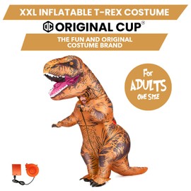 Pink Flamingo Inflatable Disguise | Unusual Costume Adult Size | Made of Highly Resistant Polyester - Pleasant to Wear | Inflating System Included | Giant Animal | OriginalCup®