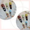 Long Almond Press on Nails Colourful Fake Nails with Cute