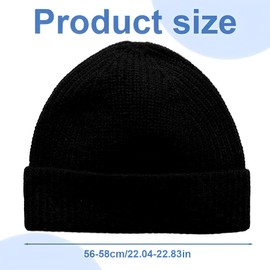 VYIBPDY Men's Knitted Beanie Hat with Envelope, Chiaro, M
