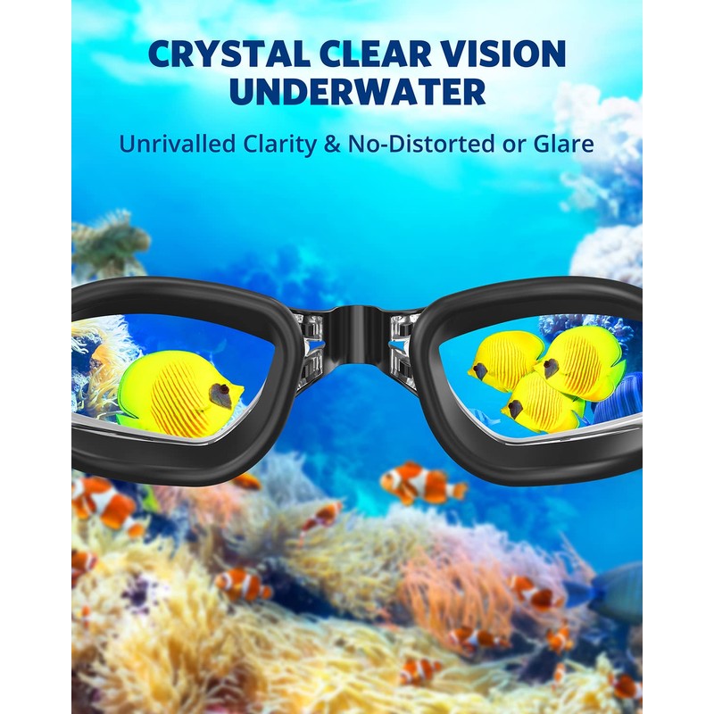 Aegend Swim Goggles, 2 Pack Swimming Goggles No Leaking Adult