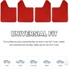 RULLINE Car Mud Flaps Universal Fit Red Splash Guards (4