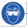 STROBO Protective Glasses Sticker Eye Protection Prohibition Sign Mandatory Sign