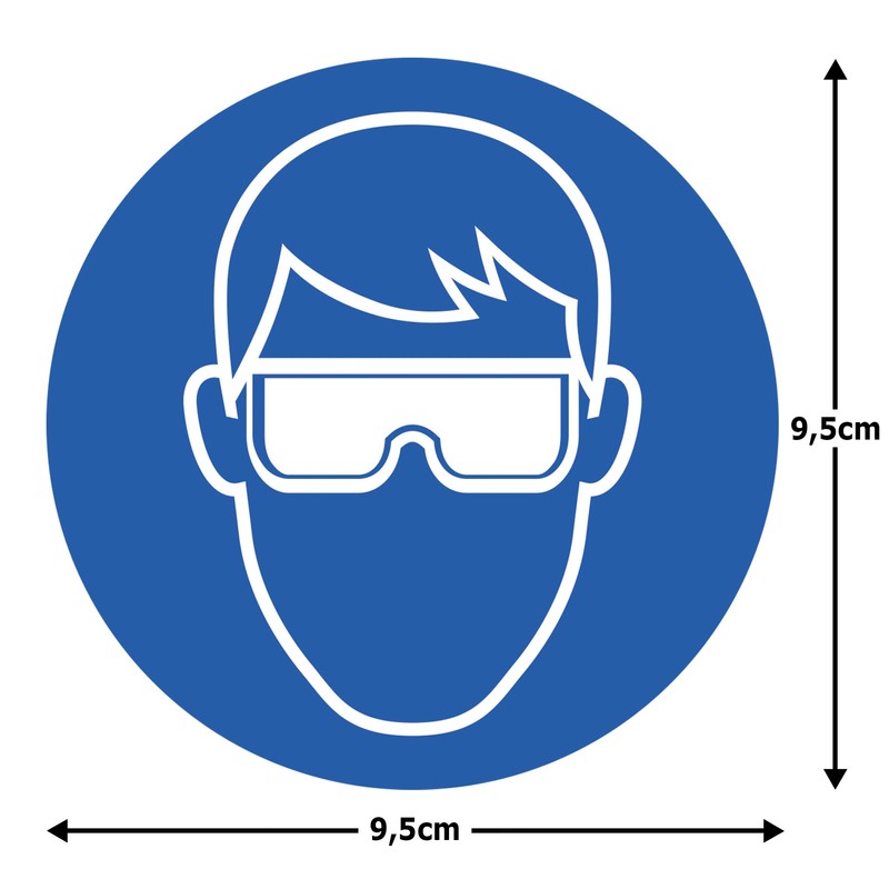STROBO Protective Glasses Sticker Eye Protection Prohibition Sign Mandatory Sign
