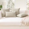 JOTOM Chenille Cushion Covers 60x60 cm Soft Beige Decorative Throw