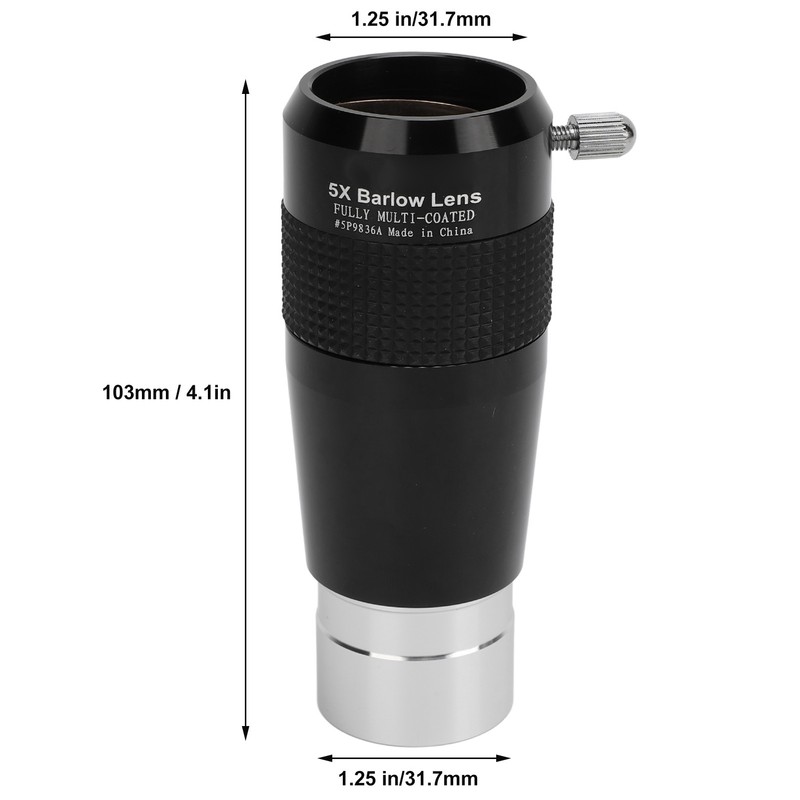 1.25 Inch 5 X Telescope Barlow Lens Multi Coated Repeated
