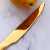 BYEGOU Gold Steak Knives Set of 12, 9 Inch Stainless