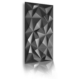 3D Polystyrene XPS Styrofoam Panels - Modern Wall Cladding & Ceiling Panels - Wall Panels Lightweight Flexible 100 cm x 50 cm / ‎6 m² - 12 Pieces (Black 03)