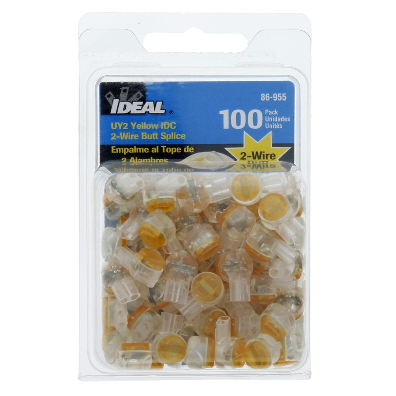 Ideal Electrical 86-955 IDC UY2 Butt Splice Jellybean Connector, 2